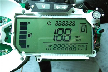 Motorcycle instrument translucent screen